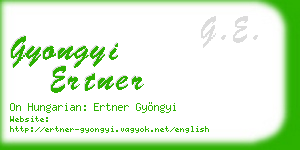 gyongyi ertner business card