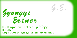 gyongyi ertner business card